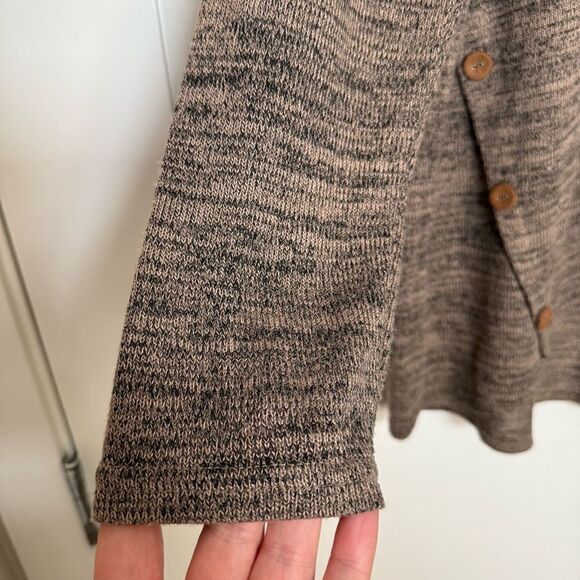 Perch By Blu Pepper Sweater Top Womens 2XL Brown Knit Elbow Patches Pullover - Picture 5 of 14